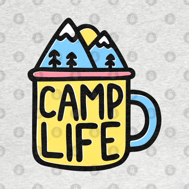 Camp life travel mug by Broccoliparadise